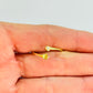 WO49 Anillo Ajustable Estrella 5 mm y Punto de Luz 3.5 mm en puntas Ancho Argolla 1.5 mm Anillo Baño Oro