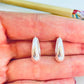XP491 Aro Argolla Tipo Gota Presión Ancho de 2.5 a 5 mm Espesor 1 mm Aro Baño Plata