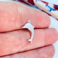 FP1231 Colgante Delfín 14 x 12 mm más argollita Espesor 1.2 mm Figura Baño Plata