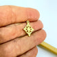 Joyas por Mayor Joyas Bañadas en Oro por Mayor Insumos para Joyas FO1243 Colgante Nudo de Bruja Lijado 15 x 15 mm más argollita Espesor 1 mm Figura Baño Oro