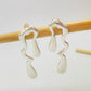 Joyas por Mayor Joyas Bañadas en Plata por Mayor Insumos para Joyas XP474 Aro Orgánico doble 38 x 14 mm Espesor 1.2 mm Aro Baño Plata
