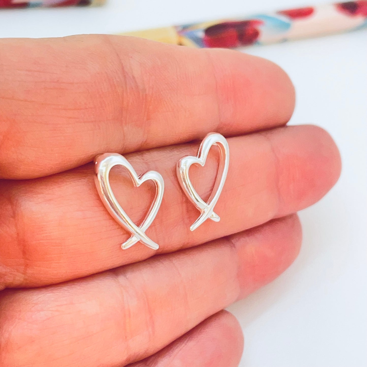 XP549 Aro Corazón Calado 16 x 11 mm Espesor 1.5 mm Aro Baño Plata