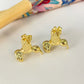 XO449 Aro Colibrí 15 x 15 mm Espesor 4 mm Aro Baño Oro Aros Bañados hecho de Bronce Bañado en Oro 18K Joyas Bañadas en Oro