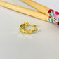 XO411 Cuff Estrellas Diá. 15 mm Ancho estrellitas 4 mm Aro Baño Oro Aros Bañados hecho de Bronce Bañado en Oro 18K Joyas Bañadas en Oro