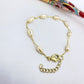 Joyas por Mayor Joyas Bañadas en Oro por Mayor Insumos para Joyas PO35 Pulsera con Perlas tipo Río de 7x5 mm Largo 15 cm más extensor de 4.5 cm Pulsera Baño Oro