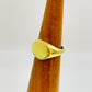 WO74 Anillo Chevalier Sello 11 x 13 mm Medida app. 6 Anillo Baño Oro