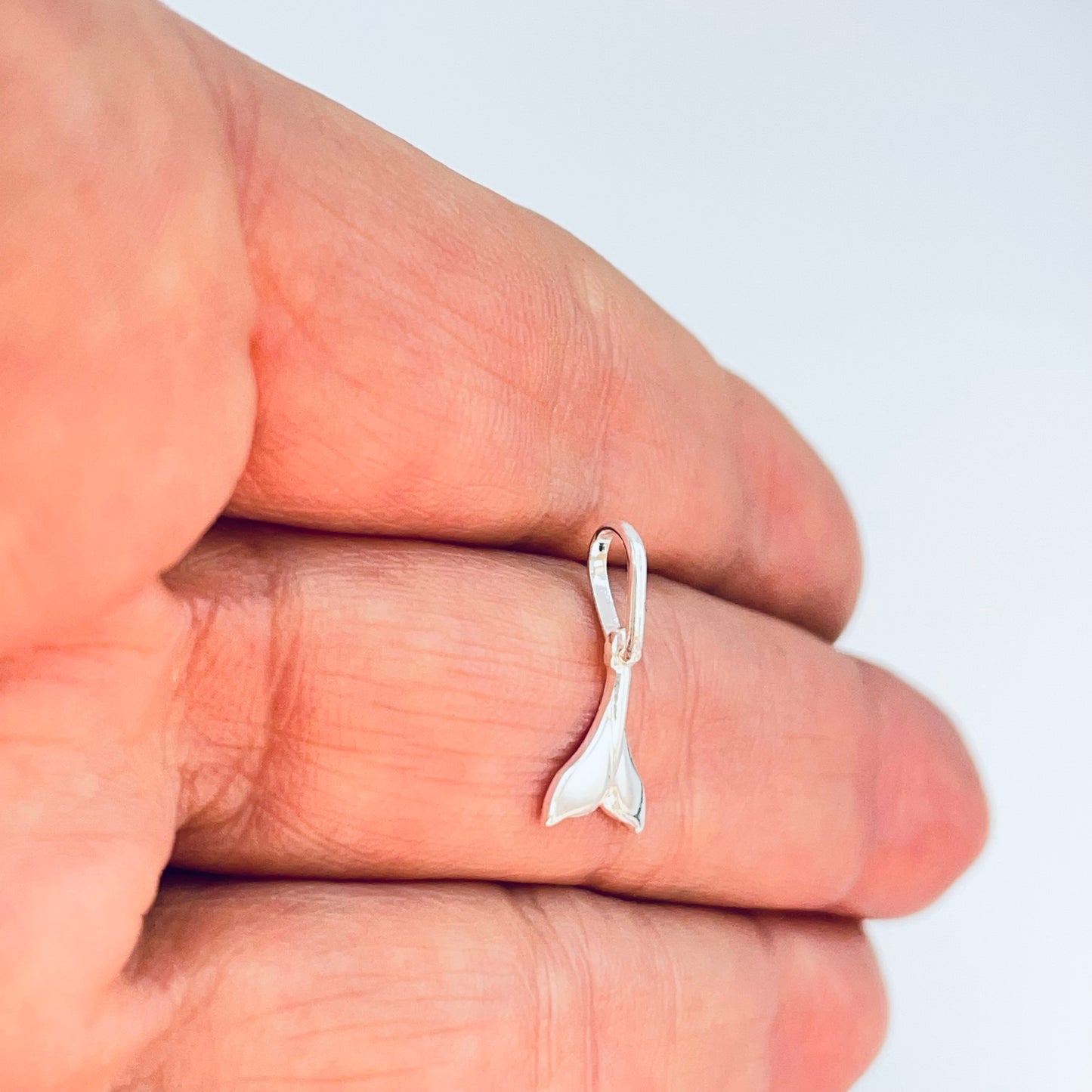 FP1214 Colgante Cola de Sirena Mini 8 mm 8 X 8 mm más Valier Espesor 1 mm Figura Baño Plata
