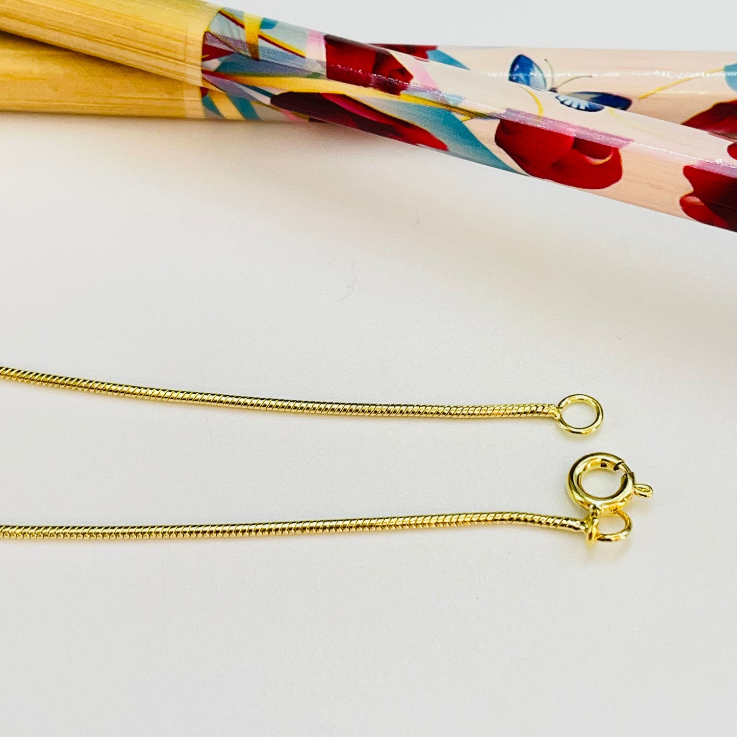 PO17 Pulsera Cola de Topo Espesor 1.2 mm Largo 18 cm Pulsera Baño Oro
