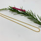 CO248 Chocker o collar de bolitas 3mm y mini tubitos Largo 36 cm más extensor de 10 cm Collar Terminado Baño Oro