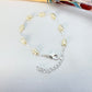 Joyas por Mayor Joyas Bañadas en Plata por Mayor Insumos para Joyas PP35 Pulsera con Perlas tipo Río de 7x5 mm Largo 15 cm más extensor de 4.5 cm Pulsera Baño Plata