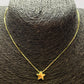 CO184 Collar con Estrella pasada Cadena veneciana 1 mm Estrella doble faz lisa y martelada 10 mm espesor 4 mm Largo 40 cm más extensor 6 cm  Collar Terminado Baño Oro