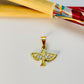 Joyas por Mayor Joyas Bañadas en Oro por Mayor Insumos para Joyas FO1186 Colgante Espíritu Santo Circones Cristal 11 x 17 mm más valier Espesor 1.8 mm Figura Baño Oro
