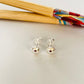XP409 Aro Bolita Aplanada 5 mm Aro Baño Plata Aros Bañados hecho de Bronce Bañado en Plata 50 ml Joyas Bañadas en Plata