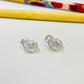 Joyas por Mayor Joyas Bañadas en Plata por Mayor Insumos para Joyas XP509 Aro Punto de Luz Gota Cristal 3 Bolitas 8 x 4 mm Aro Baño Plata
