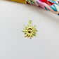 Joyas por Mayor Joyas Bañadas en Oro por Mayor Insumos para Joyas FO1223 Colgante Sol 15 x 15 mm más argollita Espesor 1.1 mm Figura Baño Oro