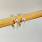 XP442 Aro Argolla Presión Rectangular Ancho 3 mm Espesor 3 mm Aro Baño Plata Aros Bañados hecho de Bronce Bañado en Plata 50 ml Joyas Bañadas en Plata