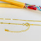 CO118 Collar Cadena Grumet 2 mm y Mini Corazones de 3 mm Largo 34 cm más extensor de 5 cm Cadena Terminada Baño Oro