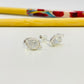 Joyas por Mayor Joyas Bañadas en Plata por Mayor Insumos para Joyas XP509 Aro Punto de Luz Gota Cristal 3 Bolitas 8 x 4 mm Aro Baño Plata
