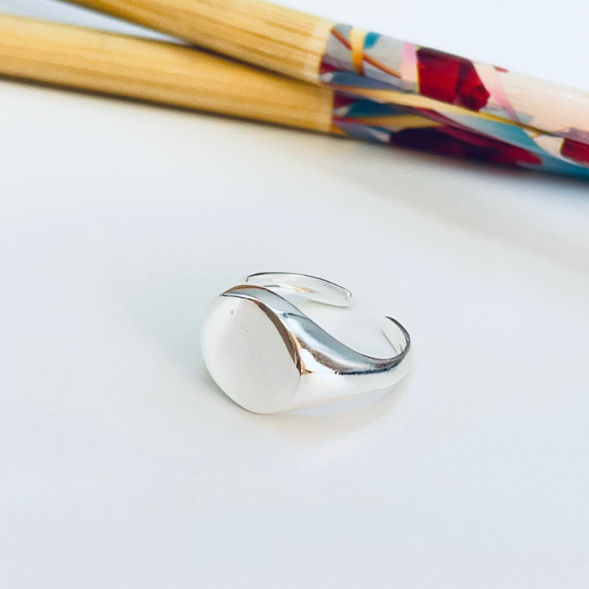 WP74 Anillo Chevalier Sello 11 x 13 mm Medida app. 6 Anillo Baño Plata Anillos Bañados hecho de Bronce Bañado en Plata 50 ml Joyas Bañadas en Plata