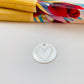 FP959 Colgante Medalla Corazón Estampado diá. 12 mm Figura Baño Plata