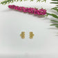 AO154 Terminal para pulsera o collar 3 argollas 5 x 8 mm Espesor 1.5 mm Accesorio Baño Oro