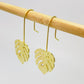Joyas por Mayor Joyas Bañadas en Oro por Mayor Insumos para Joyas XO481 Aro Hoja Monstera 20 x 16 mm Espesor 1.2 mm con Gancho Largo Total 42 mm Aro Baño Oro
