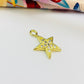 FO1219 Colgante Estrella con Circones 15 x 15 mm más argollita Espesor 1.8 mm Figura Baño Oro