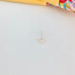 FP556 Estrella Guía Asterisco 1 Circón Argolla Lado Figura Baño Plata Figuras Bañadas en Oro y Plata hecho de Bronce Bañado en Plata 50 ml