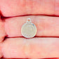 FP1193 Colgante Moneda Austriaca Doble Faz Borde Liso Diá. 11 mm más argollita Espesor 1 mm Figura Baño Plata