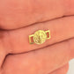 Joyas por Mayor Joyas Bañadas en Oro por Mayor Insumos para Joyas FO1252 Eslabón para pulsera San Benito doble faz diá. 9 mm más corchetes 5 x 2.5 mm Figura Baño Oro