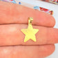 Joyas por Mayor Joyas Bañadas en Oro por Mayor Insumos para Joyas FO1262 Colgante estrella Lijado 16 x 16 mm más valier Espesor 0.8 mm Figura Baño Oro