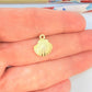 Joyas por Mayor Joyas Bañadas en Oro por Mayor Insumos para Joyas FO1273 Colgante Conchita de Mar tipo Shell 10 x 12 mm más argollita Espesor 1.2 mm Figura Baño Oro