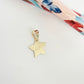 FO942 Colgante Estrella Lijada 13x13 mm más balier Figura Baño Oro Figuras Bañadas hecho de Bronce Bañado en Oro 18K Joyas Bañadas en Oro