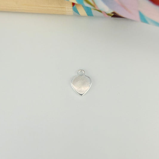 Joyas por Mayor Joyas Bañadas en Plata por Mayor Insumos para Joyas FP1255 Colgante o Terminal de Cadena Mini Corazón 5 x 5 mm más argollita 0.8 mm Figura Baño Plata