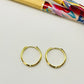 XO407 Aro Argolla Presión diá. 16 mm Ancho 2 mm Aro Baño Oro Aros Bañados hecho de Bronce Bañado en Oro 18K Joyas Bañadas en Oro