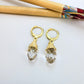 Joyas por Mayor Joyas Bañadas en Oro por Mayor Insumos para Joyas XO563 Aro Argolla Cristal Facetado Embarrilado Largo Total 34 mm Ancho 9 mm Largo Cristal 18 mm Aro Baño Oro