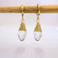 Joyas por Mayor Joyas Bañadas en Oro por Mayor Insumos para Joyas XO563 Aro Argolla Cristal Facetado Embarrilado Largo Total 34 mm Ancho 9 mm Largo Cristal 18 mm Aro Baño Oro