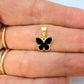 Joyas por Mayor Joyas Bañadas en Oro por Mayor Insumos para Joyas FO1247 Colgante Mariposa Borde Rutilado Acrílico Negro 11 x 9 mm valier de 7 mm Espesor 2 mm Figura Baño Oro