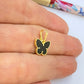 Joyas por Mayor Joyas Bañadas en Oro por Mayor Insumos para Joyas FO1247 Colgante Mariposa Borde Rutilado Acrílico Negro 11 x 9 mm valier de 7 mm Espesor 2 mm Figura Baño Oro