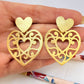 Joyas por Mayor Joyas Bañadas en Oro por Mayor Insumos para Joyas XO568 Aro Corazones Base Corazón 14x15 mm Mandala Corazón Calada 33x33 mm Lijado Aro Baño Oro