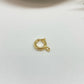 Joyas por Mayor Joyas Bañadas en Oro por Mayor Insumos para Joyas AO152 Mosquetón o Broche Redondo Diá. 10 mm Espesor 2 mm Accesorio Baño Oro