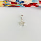 FP1280 Colgante Estrella Lisa y Circones 8 x 8 mas valier de 6 mm Espesor 2 mm Figura Baño Plata