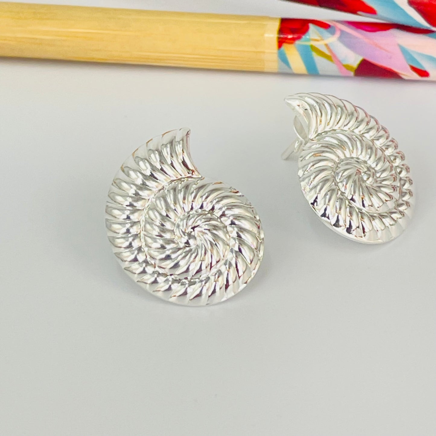 XP575 Aro Caracola de Mar 21 x 16 mm Espesor 0.8 mm Aro Baño Plata