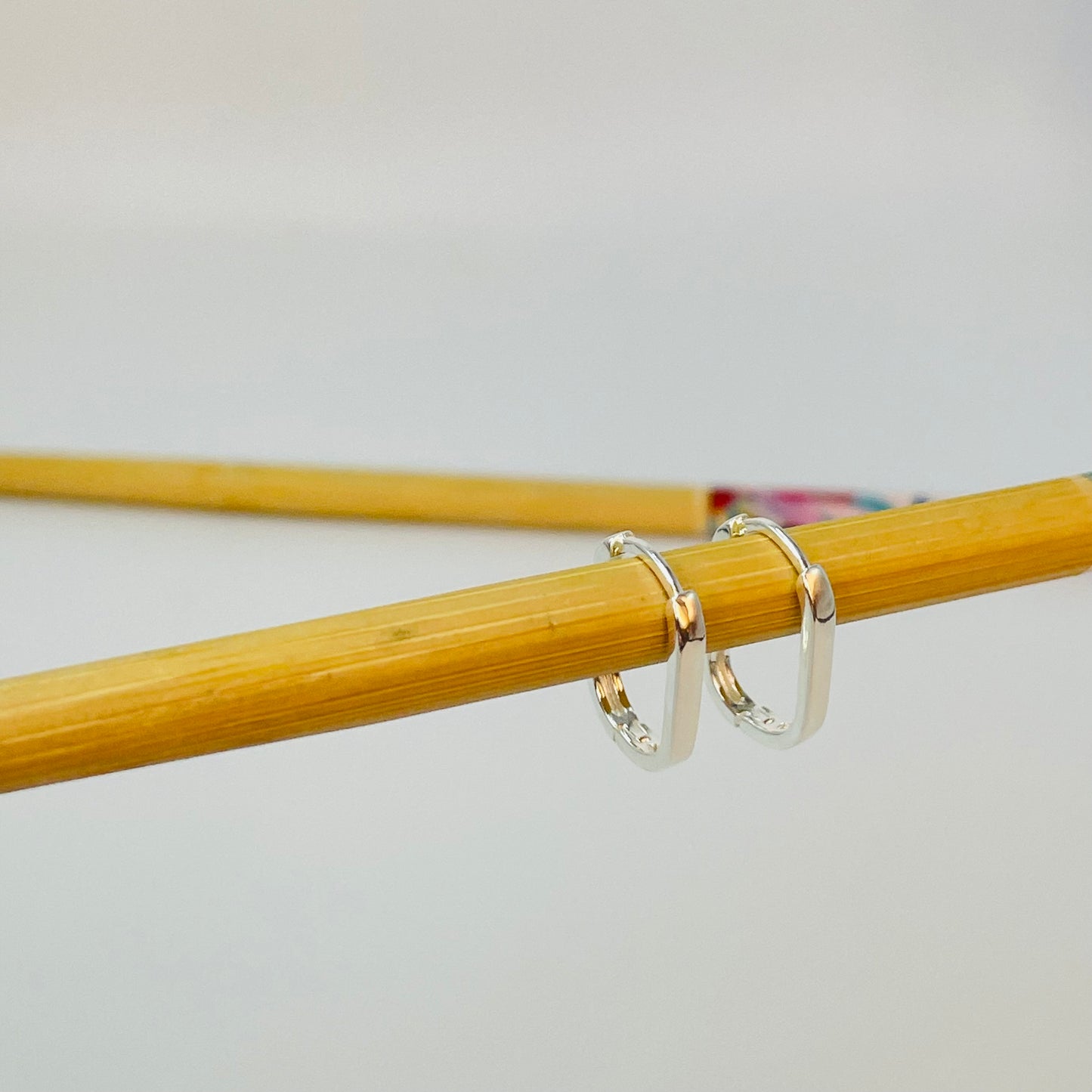 XP573 Aro Argolla Rectangular Small y Medium Ancho 2.2 Espesor 1.2 mm Aro Baño Plata