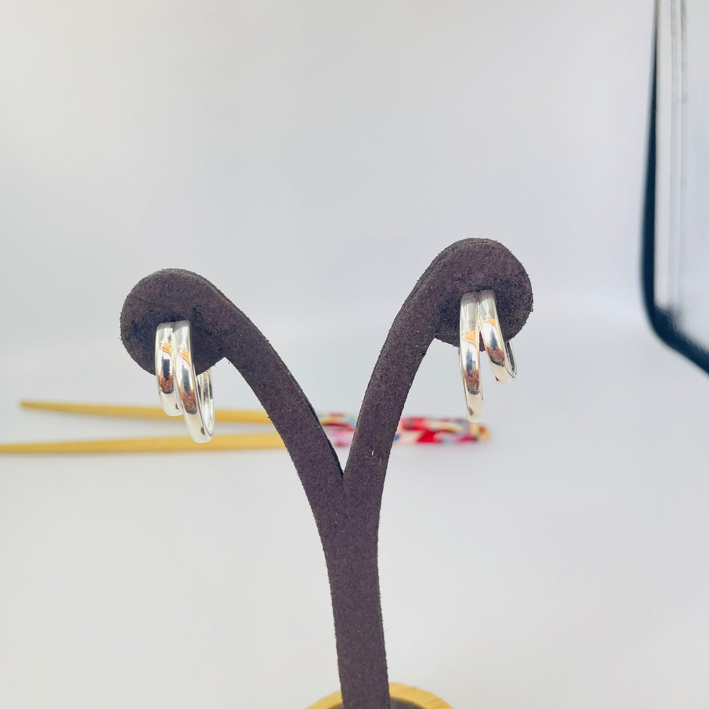 Joyas por Mayor Joyas Bañadas en Plata por Mayor Insumos para Joyas XP574 Aro Doble Argolla 24 x 18 mm Ancho Argollas 3 mm Espesor 2 mm Ancho Total 10 mm app Aro Baño Plata