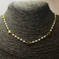 CO237 Collar Perlas diá. 3 mm con mini cruces 5 x 5 mm espesor 3 mm Largo 40 cm Collar Terminado Baño Oro