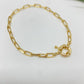 PO42 Pulsera tipo cartier Eslabón 7 x 3.5 mm Espesor 1 mm Broche timón diá. 11 mm Pulsera Baño Oro