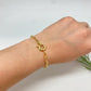 PO42 Pulsera tipo cartier Eslabón 7 x 3.5 mm Espesor 1 mm Broche timón diá. 11 mm Pulsera Baño Oro