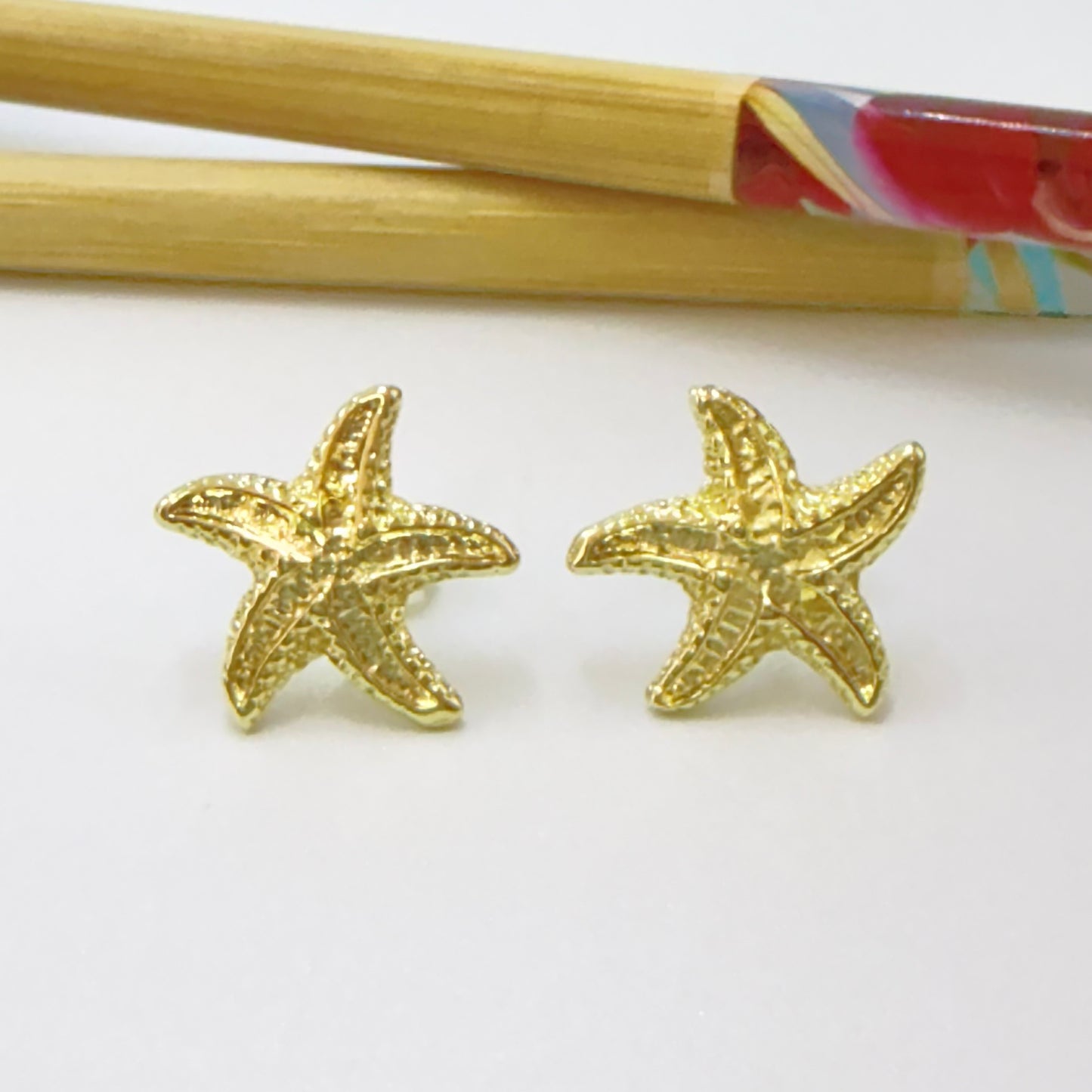 XO571 Aro Estrella de Mar 14 x 14 mm Espesor 1.5 mm Aro Baño Oro