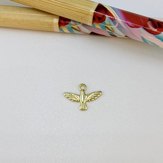 FO1269 Colgante Espíritu Santo 7 x 12 mm más argollita Espesor 0.8 mm Figura Baño Oro